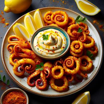 Image of Spicy Fried Calamari with Lemon Aioli