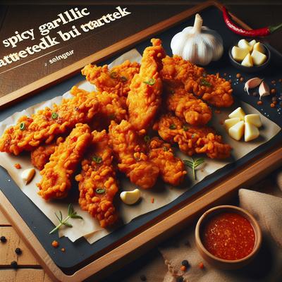 Image of Spicy Garlic Buttermilk Battered Fried Chicken Strips