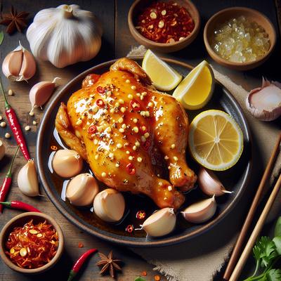Image of Spicy Garlic Chicken with Lemon Glaze