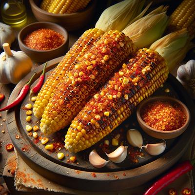 Image of Spicy Garlic Grilled Corn