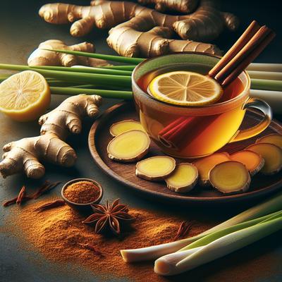 Image of Spicy Ginger Tea with Lemongrass