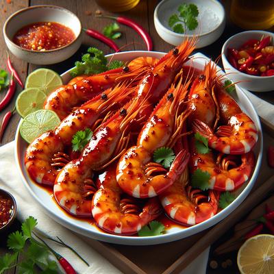 Image of Spicy Glazed Prawns
