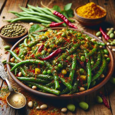 Image of Spicy Green Beans Masaledar Sem