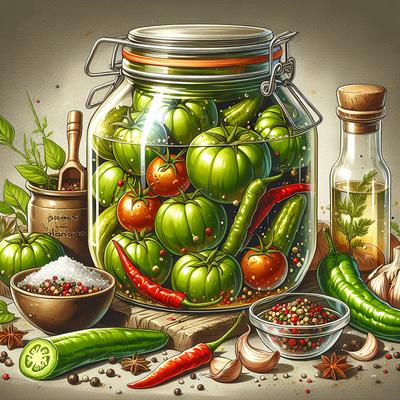 Image of Spicy Green Tomato Pickles