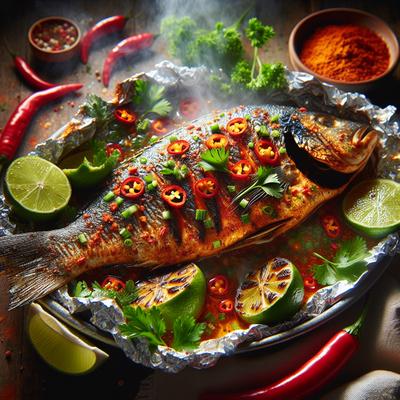 Image of Spicy Grilled Fish in Foil