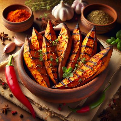 Image of Spicy Grilled Sweet Potatoes