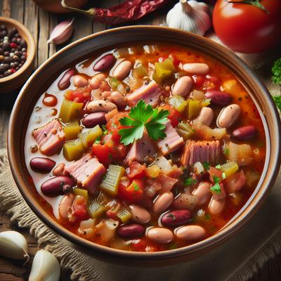 Image of Spicy Ham and Bean Soup