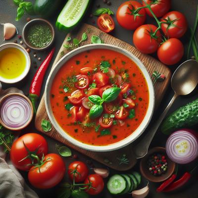 Image of Spicy Herbed Summer Gazpacho