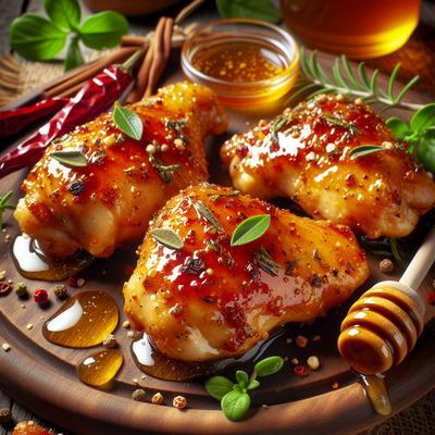 Image of Spicy Honey Brushed Chicken Thighs
