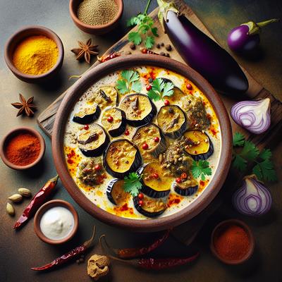Image of Spicy Indian Brinjal Yogurt Curry