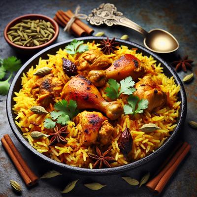 Image of Spicy Indian Style Skillet Chicken Biriyani