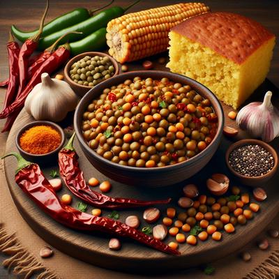 Image of Spicy Lentils with Cornbread