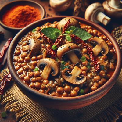 Image of Spicy Lentils with Mushrooms