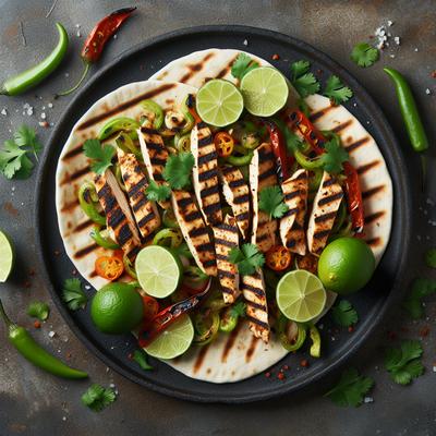 Image of Spicy Lime and Cilantro Turkey Pita Fajitas Grilled