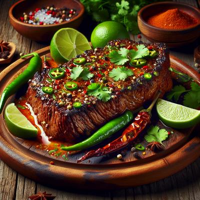 Image of Spicy Lime Cilantro Marinated Flank Steak