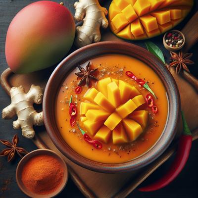 Image of Spicy Mango Ginger Soup Raw Food