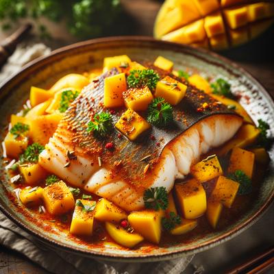 Image of Spicy Mango Halibut