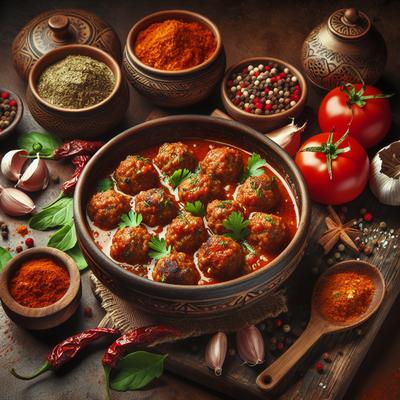 Image of Spicy Meatballs with Fragrant Tomato Sauce