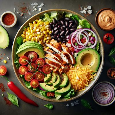 Image of Spicy Mexicali Salad with Chipotle Ranch Dressing