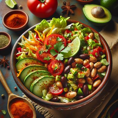 Image of Spicy Mexican Salad Vegan with Raw Option