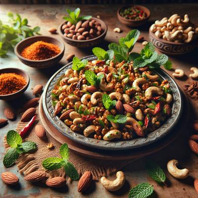 Image of Spicy Minted Nut Salad