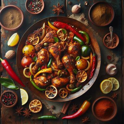 Image of Spicy Nutmeg Chicken Grenada Caribbean