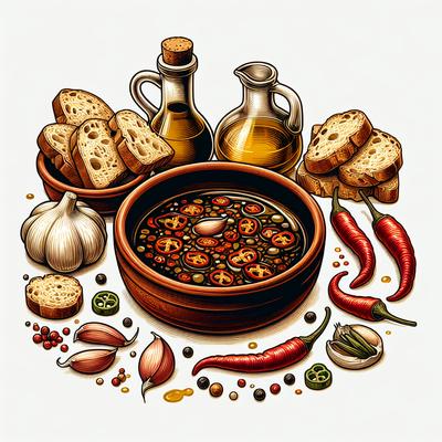 Image of Spicy Oil and Vinegar Bread Dip