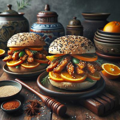 Image of Spicy Orange and Sesame Chicken Sandwiches