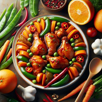 Image of Spicy Orange Chicken with Vegetables