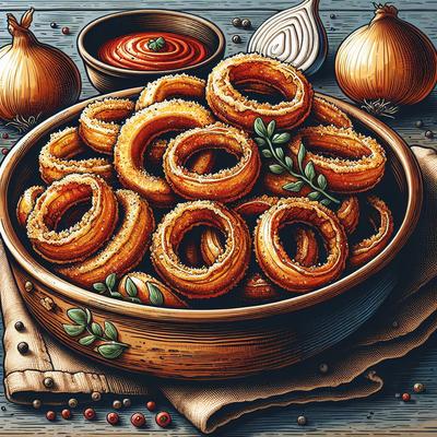 Image of Spicy Oven Baked Onion Rings