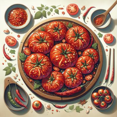 Image of Spicy Panfried Tomatoes