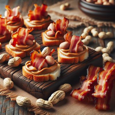 Image of Spicy Peanut Butter and Bacon Canapes