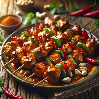 Image of Spicy Peanut Chicken Kabobs