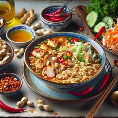 Image of Spicy Peanut Chicken Ramen Dinner Cole Slaw