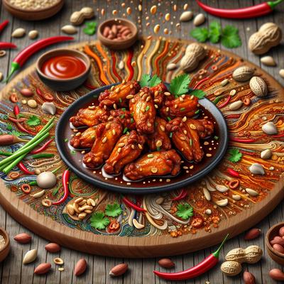 Image of Spicy Peanut Chicken Wings