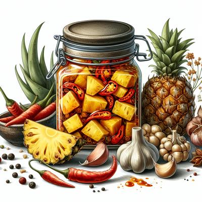 Image of Spicy Pineapple Pickle Acar Nenas