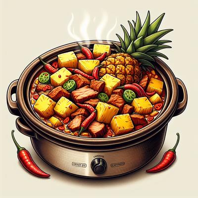Image of Spicy Pineapple Pork Chili Crock Pot