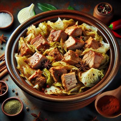 Image of Spicy Pork and Cabbage Crock Pot