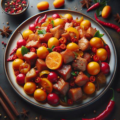 Image of Spicy Pork and Kumquat Stir Fry