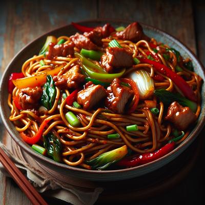 Image of Spicy Pork Lo Mein
