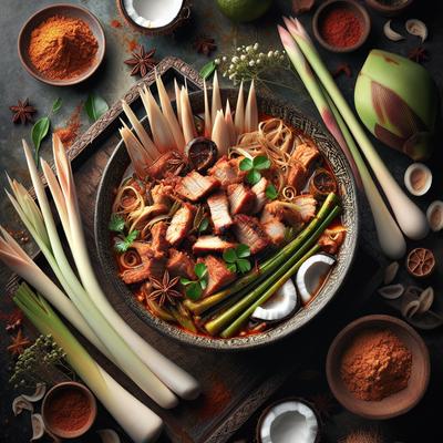 Image of Spicy Pork with Lemon Grass and Coconut