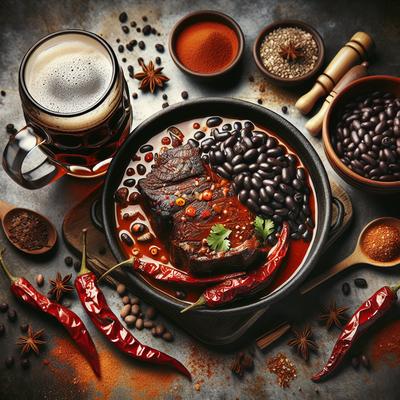Image of Spicy Pot Roast with Black Beans and Bock Beer