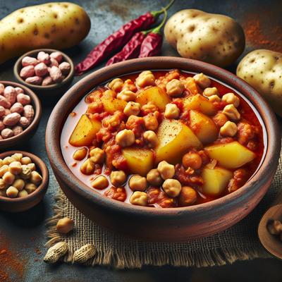 Image of Spicy Potato Peanut Stew with Chickpeas