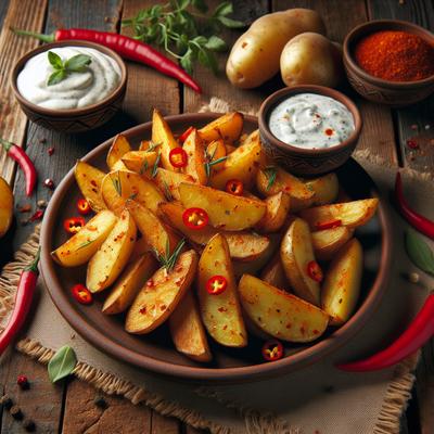 Image of Spicy Potato Wedges with Ranch