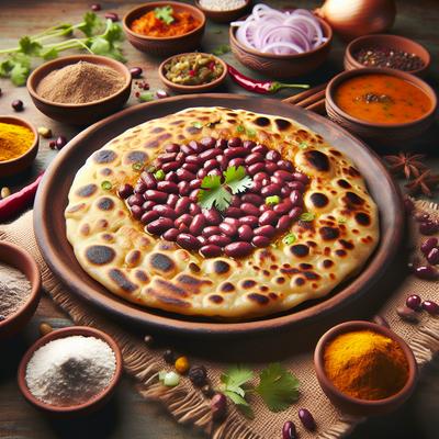 Image of Spicy Rajma Red Kidney Beans Parathas