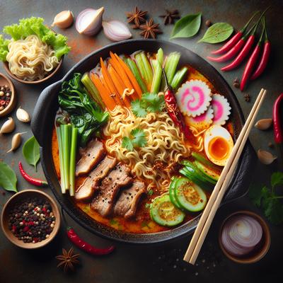 Image of Spicy Ramen Skillet Thai Style