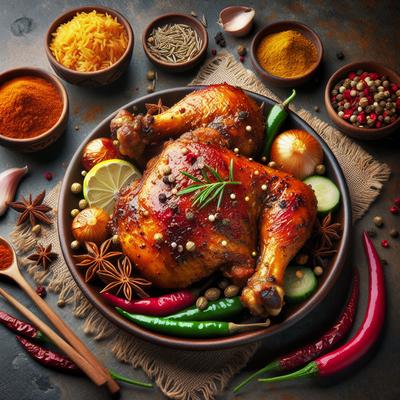 Image of Spicy Roasted East Indian Style Chicken Thighs