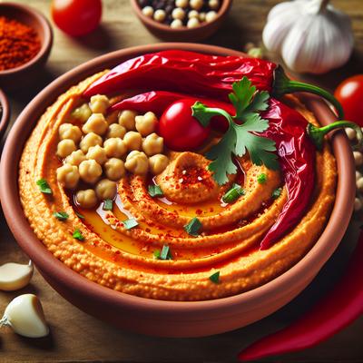 Image of Spicy Roasted Red Pepper Hummus