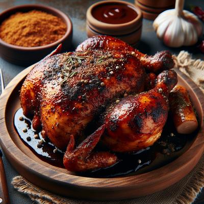 Image of Spicy Rubbed Barbecue Chicken with Secret Sauce