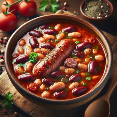 Image of Spicy Sausage and Bean Soup